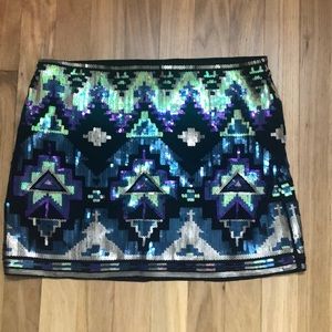 Express Colorful Mini Skirt